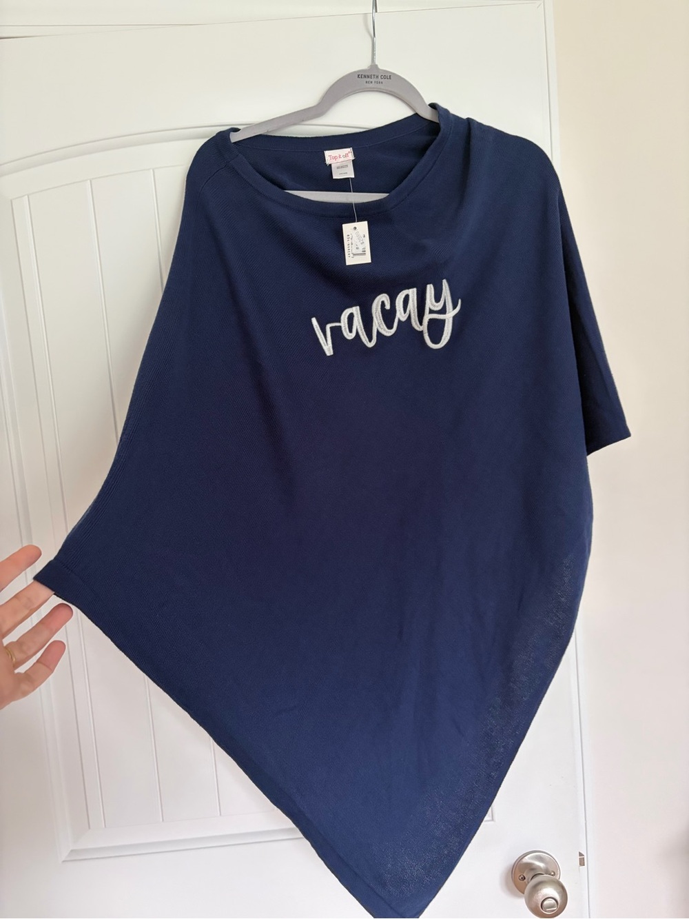 Vacay Navy Poncho
